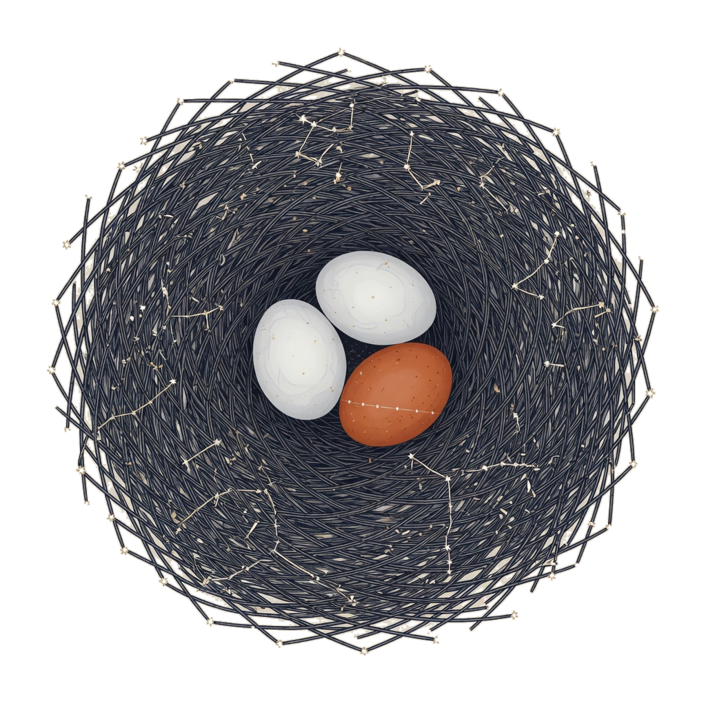 A nest woven from stars.